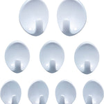 St Helens Assorted Self Adhesive Oval Shaped Plastic Hooks (pack Of 9)