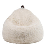 Cocoon Faux Fur Bean Bag Chair | White