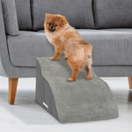 Dog Stairs For Bed, High Density Foam Pet Step Ramp For Sofa, Dogs & Cats, 2,3 & 4 Steps | 2 Step | Grey