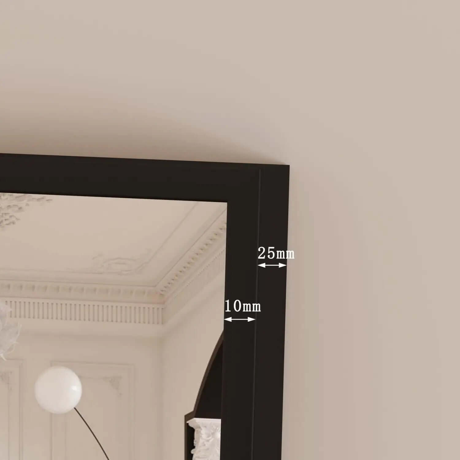 Takara - Black Metal Rectangle Mirror | 150cm x 60cm
