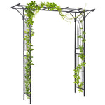Outsunny Garden Arch Arbor For Decorative Climbing Plants Lawn Garden