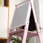3 In 1 Easel For Kids, With Paper Roll, Adjustable Height | Pink