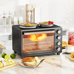28l Countertop Toaster Oven With 2 Hot Plates, Grill, Roast
