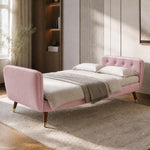 Victoria Velvet Sofa Bed 3 Seater | Pink