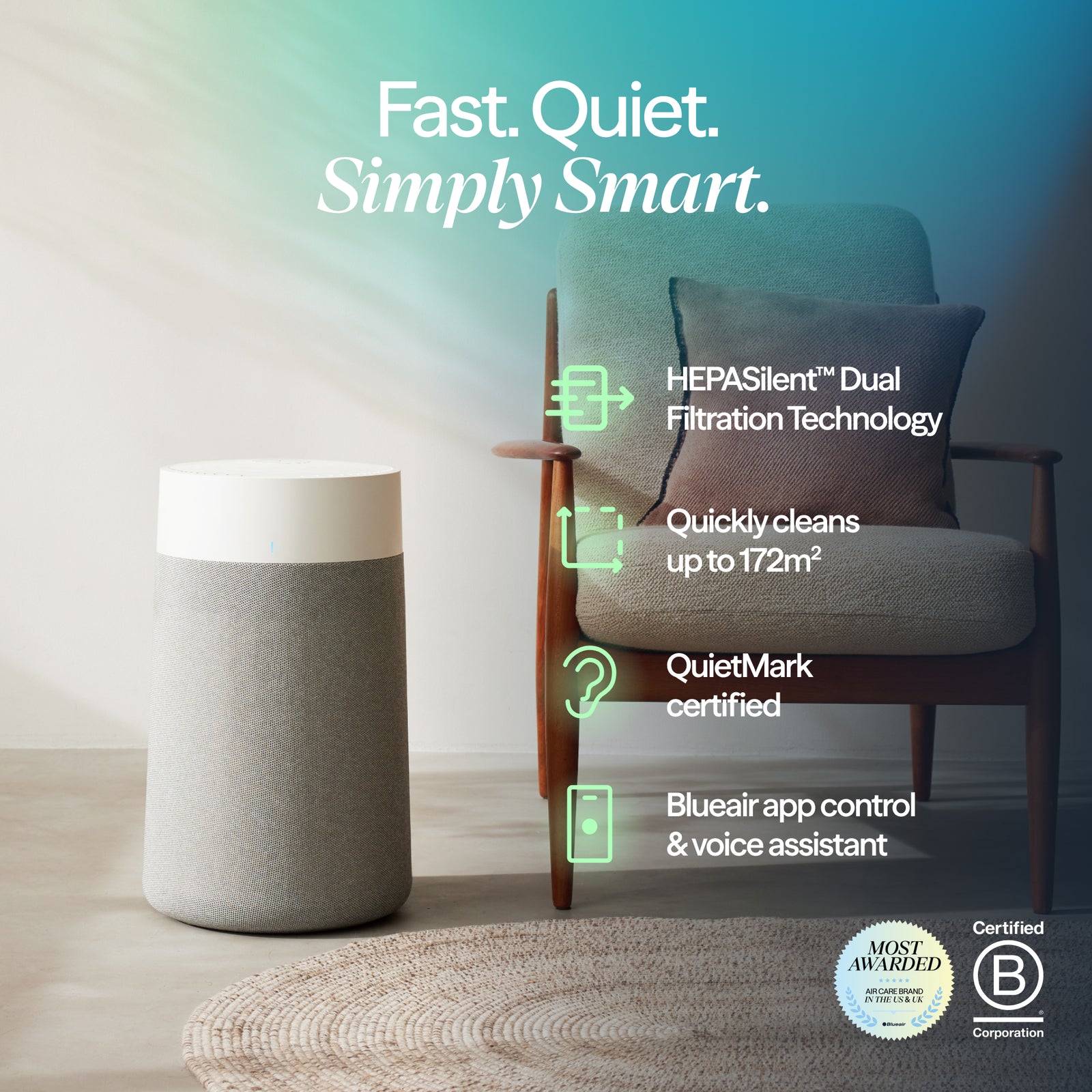 Blue Max 3350i Smart Air Purifier - For Rooms Up To 86m2
