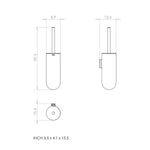 Toilet Brush, Wall Mounted, Black, Award-winning Design Geyser Collection