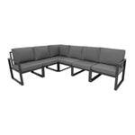 MonsterShop Aluminium 7 Seater Garden Furniture Set With Fire Pit