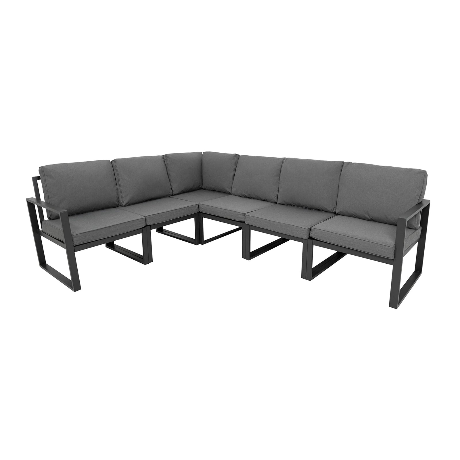 MonsterShop Aluminium 7 Seater Garden Furniture Set With Fire Pit