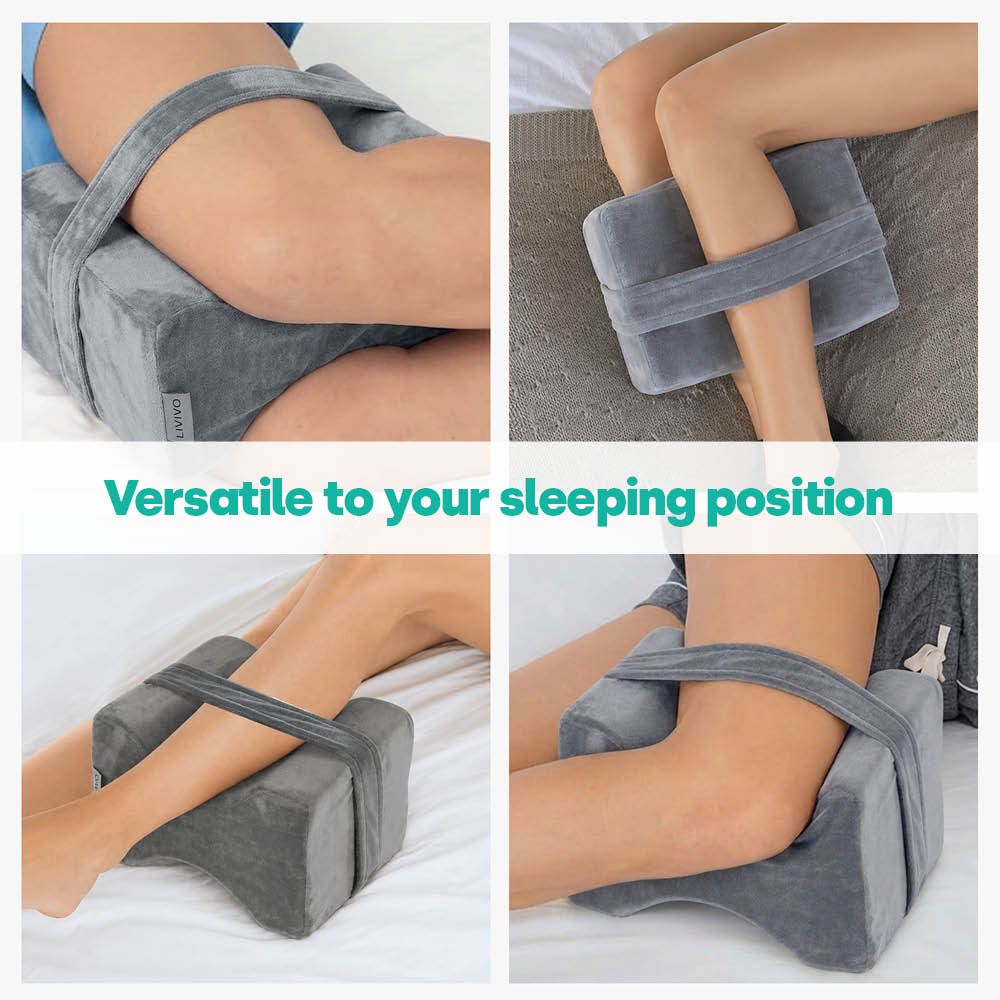 Orthopaedic Leg Pillow With Strap Fleece | One Size | Grey