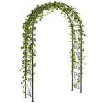 Outsunny Garden Arch, Rose Arch, Black