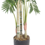 120cm Premium Artificial Areca Palm With Pot With Silver Planter