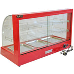 Wide Glass Food Warmer | 90cm | Red