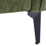 Modern Chenille Upholstered Armchair – Green Single Sofa With Cushions & Sturdy Legs