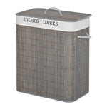 2 Section Collapsible Laundry Hamper Lid Removable Lining | One Size