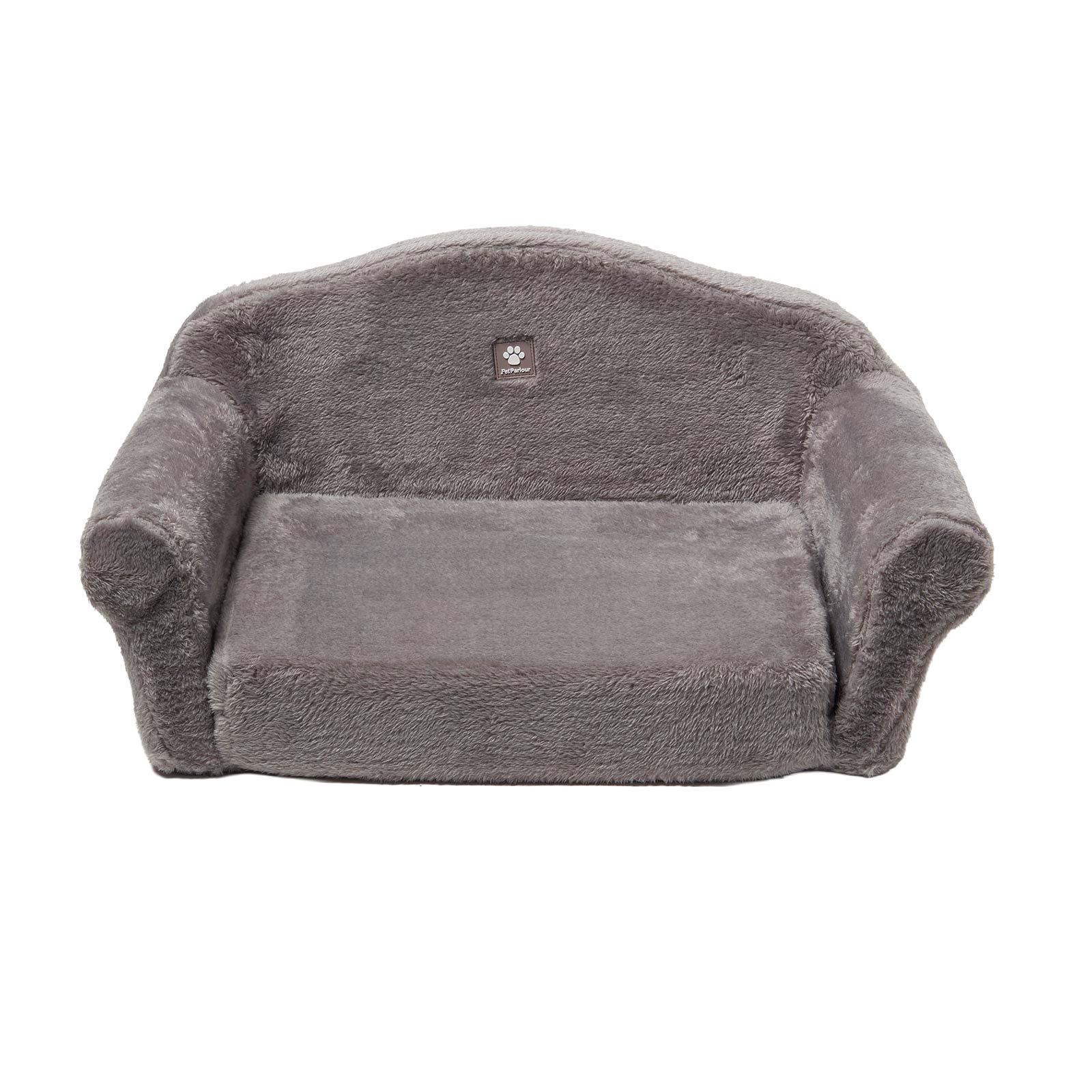 Plush Fold Out Sofa Pet Bed | Large | Grey