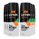 Jungle Fresh 72 Hrs Anti Sweat Anti-perspirant Body Spray For Men, 6x 150ml