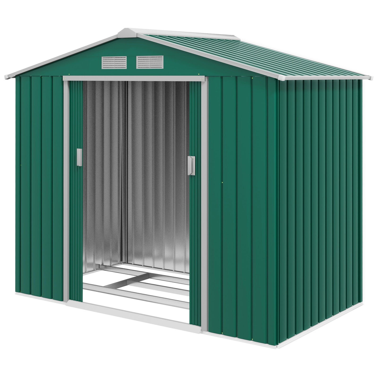 Garden Shed Storage Unit W/locking Door Floor Foundation | Green