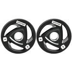 Olympic Weight Plates Tri-grip Barbell Weights Set - 5kg per plate | Black