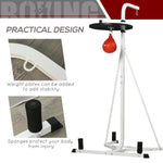 Free-standing Adjustable Speed Bag Platform | White