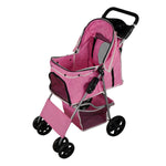 Pet Stroller With Rain Cover | Pink
