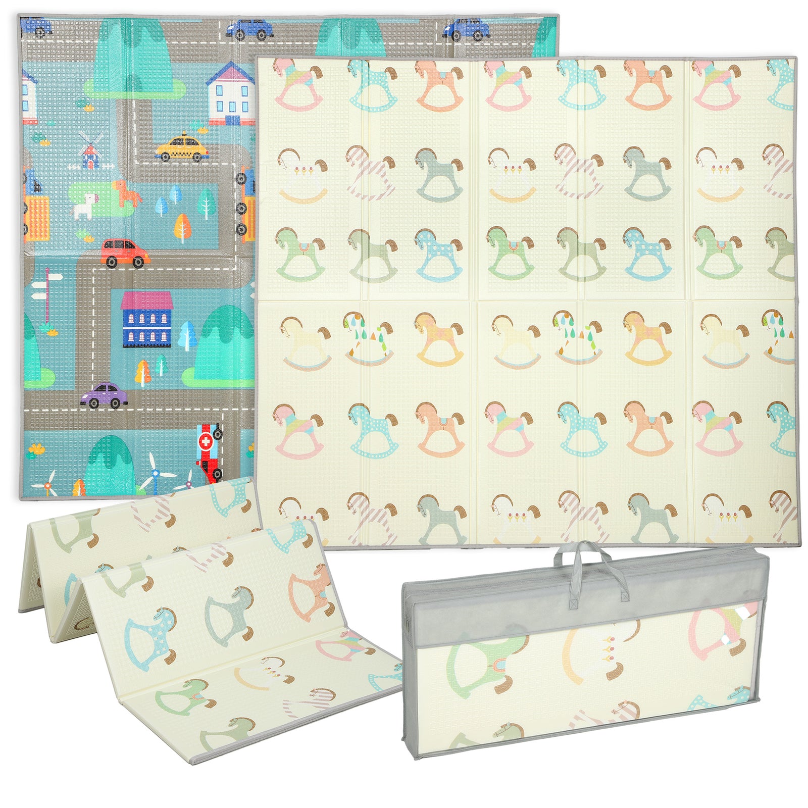 AIYAPLAY Baby Play Mat Double-sided, Kids Crawling Mat For Toddlers
