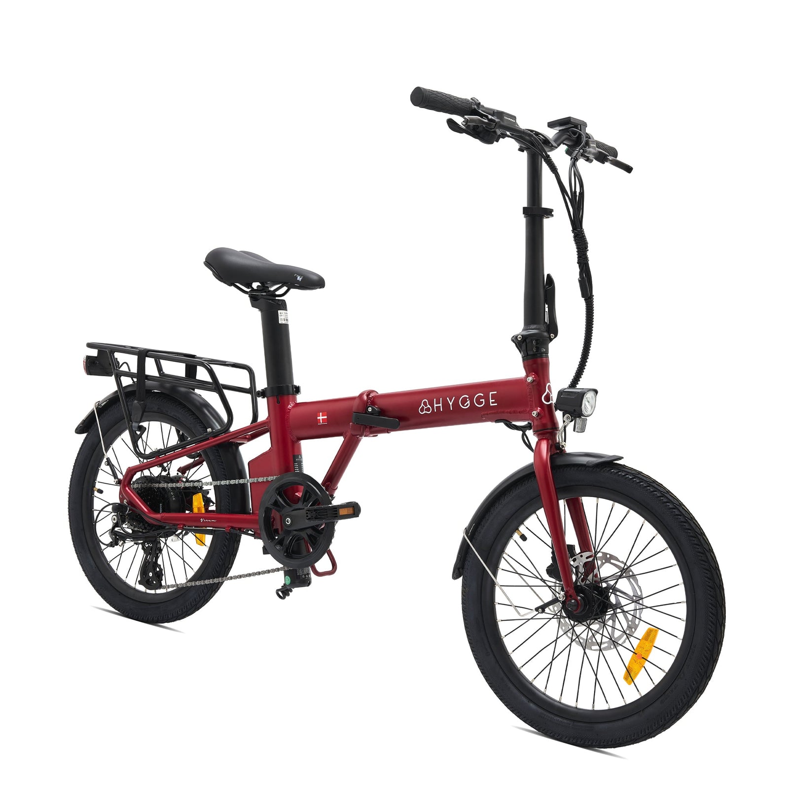Virum 2025 Folding Bike - Lightweight E-bike | Red