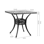 3 Pcs Cast Aluminium outdoor furniture Garden Dining Set