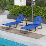 Set Of 2 Sun Lounger Recliner Chairs | Set of 2 | Blue