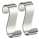 Pair Of Chromed Steel Hooks For Bathroom Towel Warmers | Chromed Stainless Steel