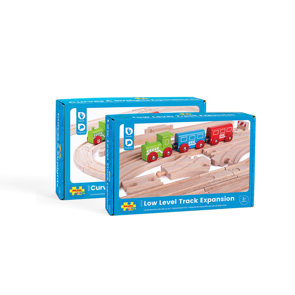 Bigjigs Toys 49 Piece Track Bundle for Wooden Train Sets