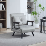 Click Clack Single Chair Bed Settee For Living Room | One Size | Light Grey