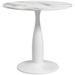 Round Dining Table W/ Steel Base, Dining Room | White