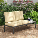 2 Seater Outdoor Seat Cushions, Water Repellent W/ Backrest | Beige