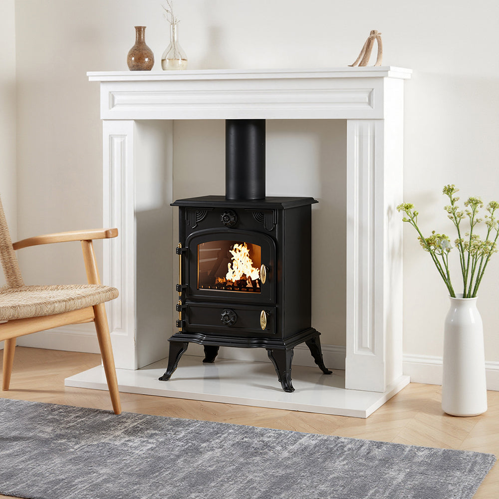 Freestanding Cast Iron Wood Burning Stove Fireplace Heater