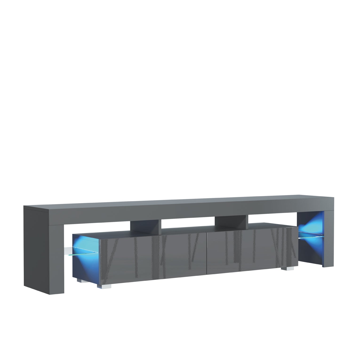 Nova Tv Unit 200cm With Led Lights | Dark Grey