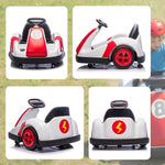 Kids Bumper Car With 360-degree Rotation Spin, Safety Belt | Red