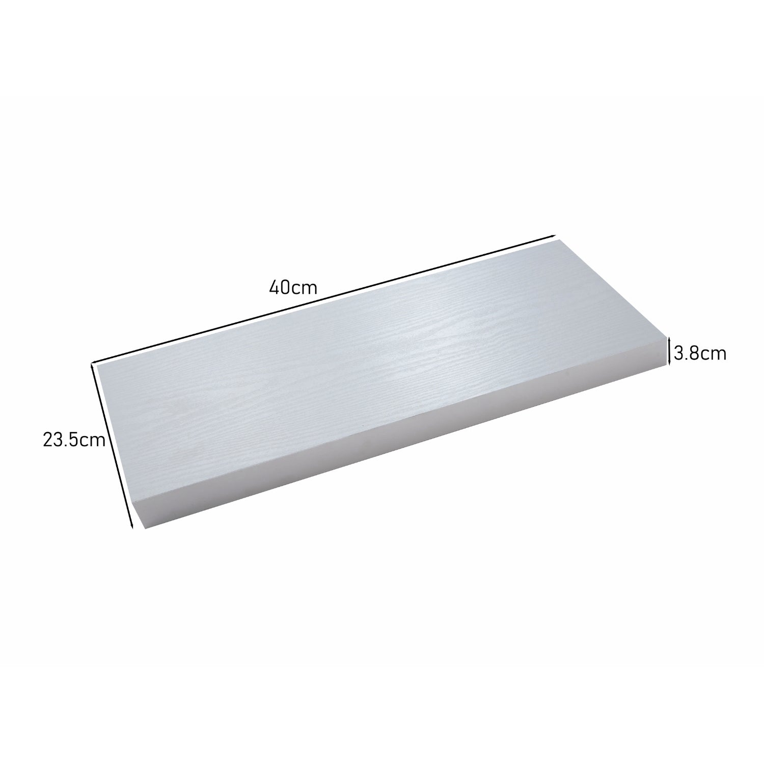 Floating Shelves Pack Of 2 40cm White Finish
