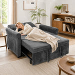 2 Seater Sofa Bed, 3-in-1 Convertible Pull Out Sofa Bed | Grey