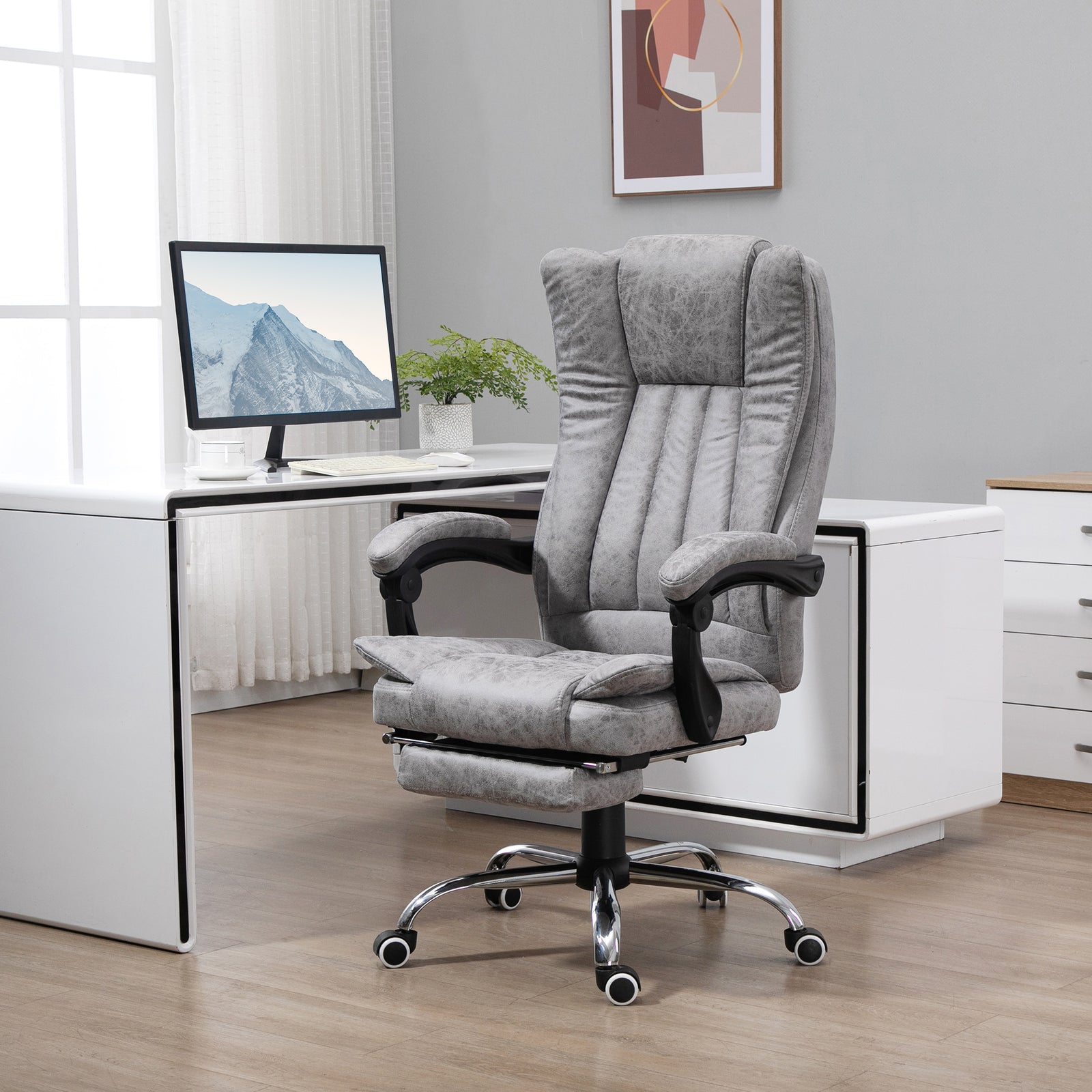 Massage Office Chair Microfibre Arms
