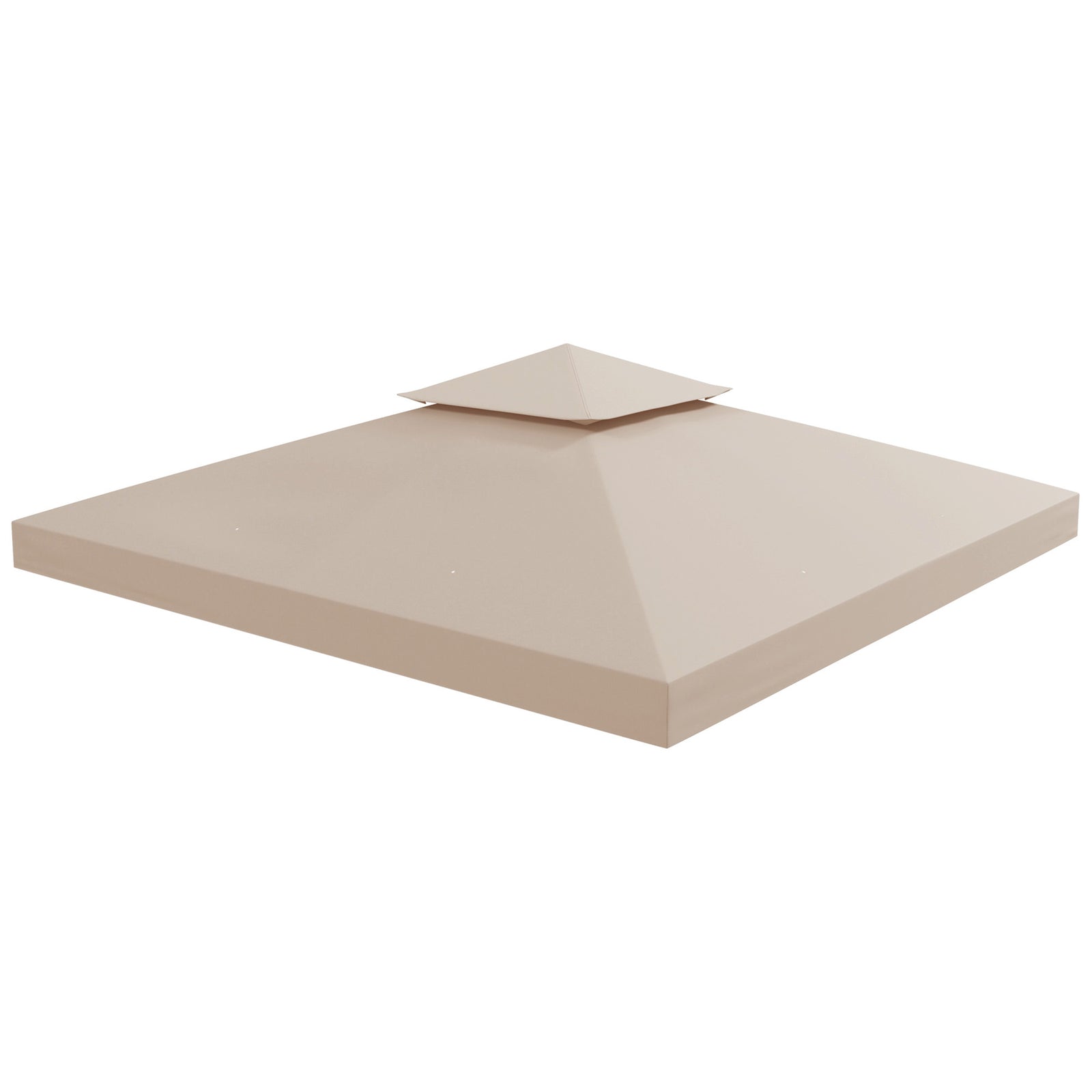 3x3m Gazebo Top Cover Double Tier Canopy Replacement | Beige