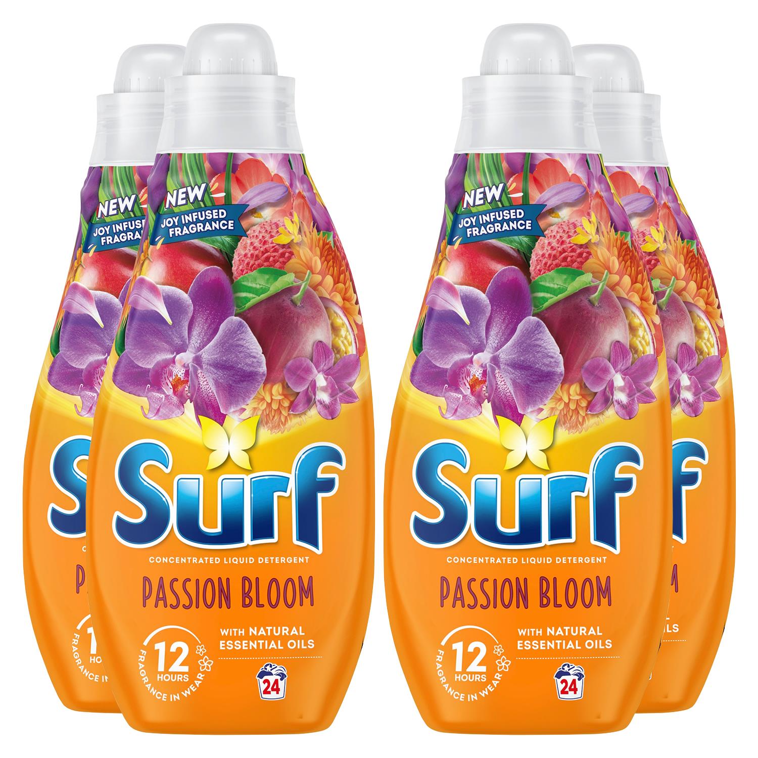 Laundry Washing Liquid Detergent Passion Bloom 2.6 Litre, 96 Washes, 4pk