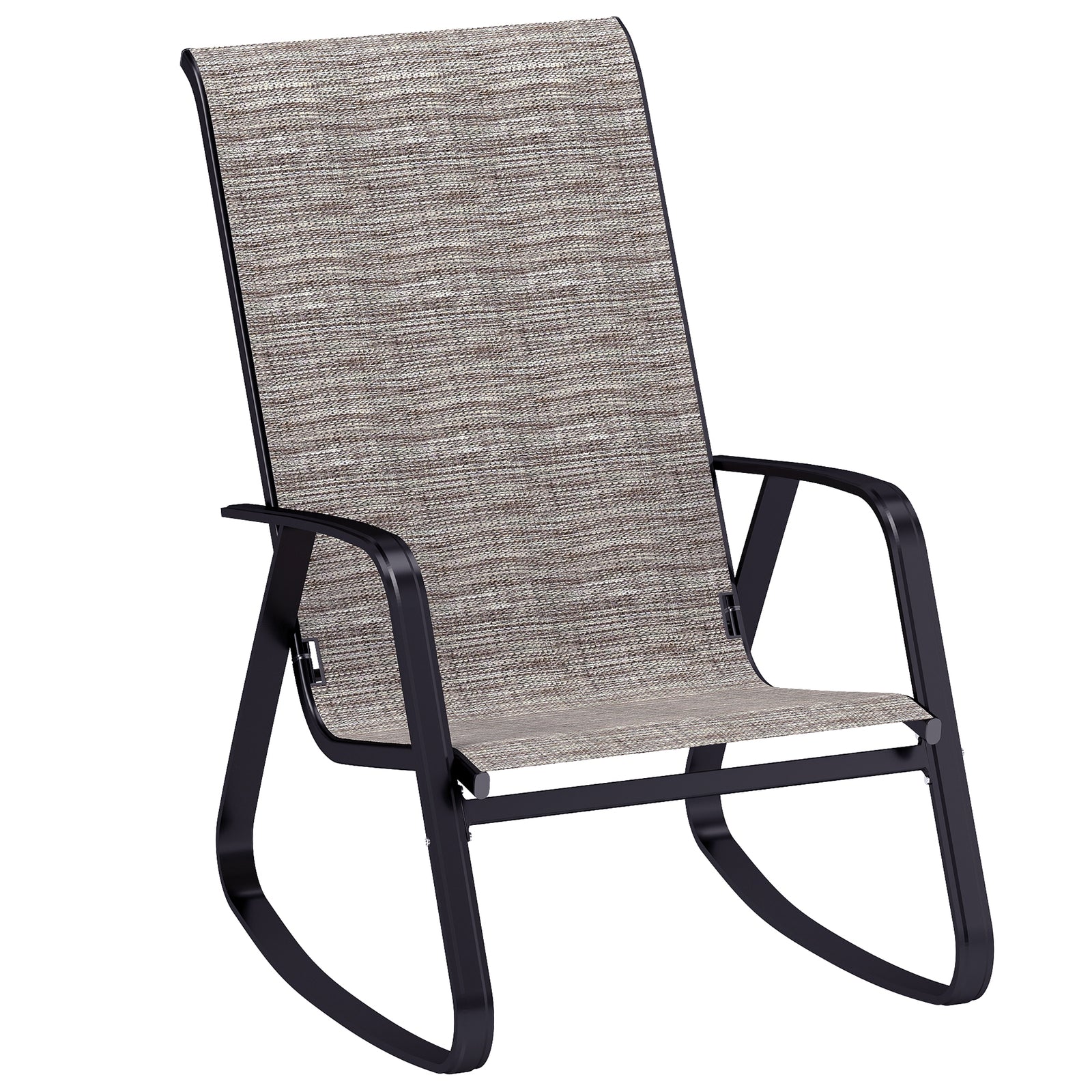 Garden Rocking Chair, Ergonomic With Armrests | Brown
