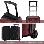 40x20x25cm Hard Case Cabin Suitcase Ryanair Free Approved Carry On | Cabin | Burgundy