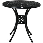 78cm Antique Round Garden Table With Parasol Hole