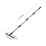 Stainless Steel Garden Tooth Rake – Adjustable Handle Length | Large