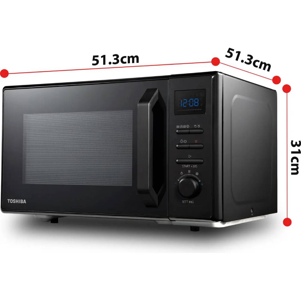 25l 4-in-1 Combination Microwave Oven – Microwave, Grill, Air Fry & Convection Baking, Black