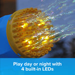 69 Hole Bubble Gun - Fun For Kids - Outdoor Toys For Boys & Girls - Shoots 100+ Bubbles A Minute - Built In Leds - Durable & Lightweight - Rechargeable - Includes 2x 50ml Solution