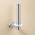 Toilet Roll Holder With Lid, Vertical, Silver, Architect S+ Collection