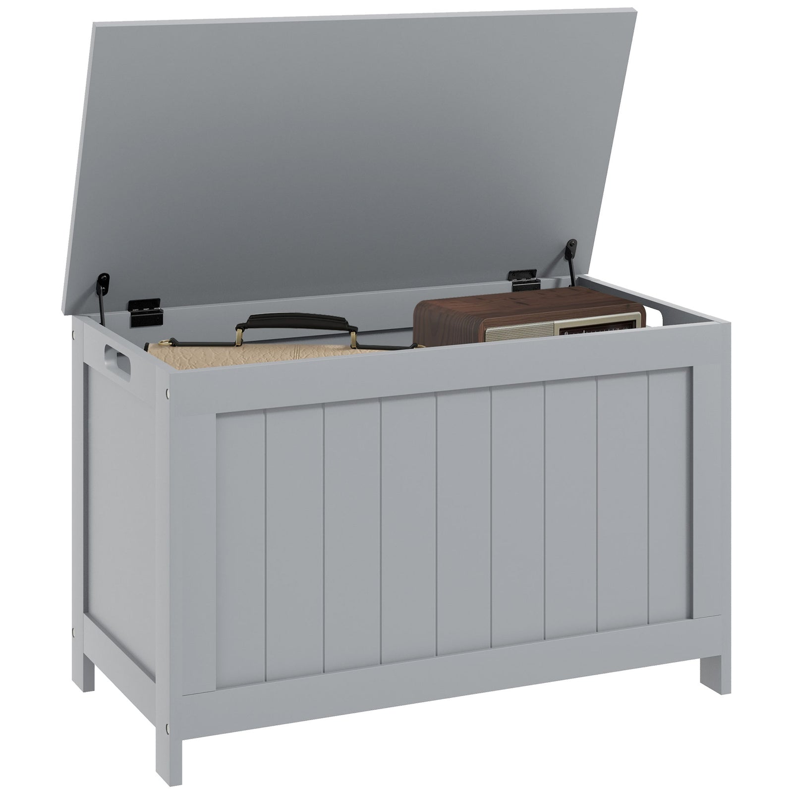 Storage Chest With 2 Safety Hinges, Storage Bench | One Size | Gray