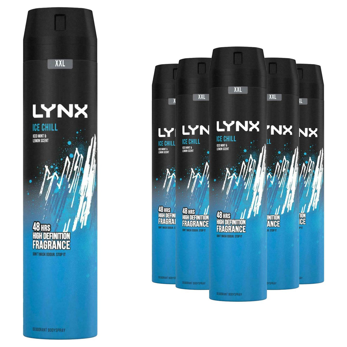 Xxl Ice Chill 48-hour High Definition Fragrance Body Spray Deodorant, 250ml | Set of 18